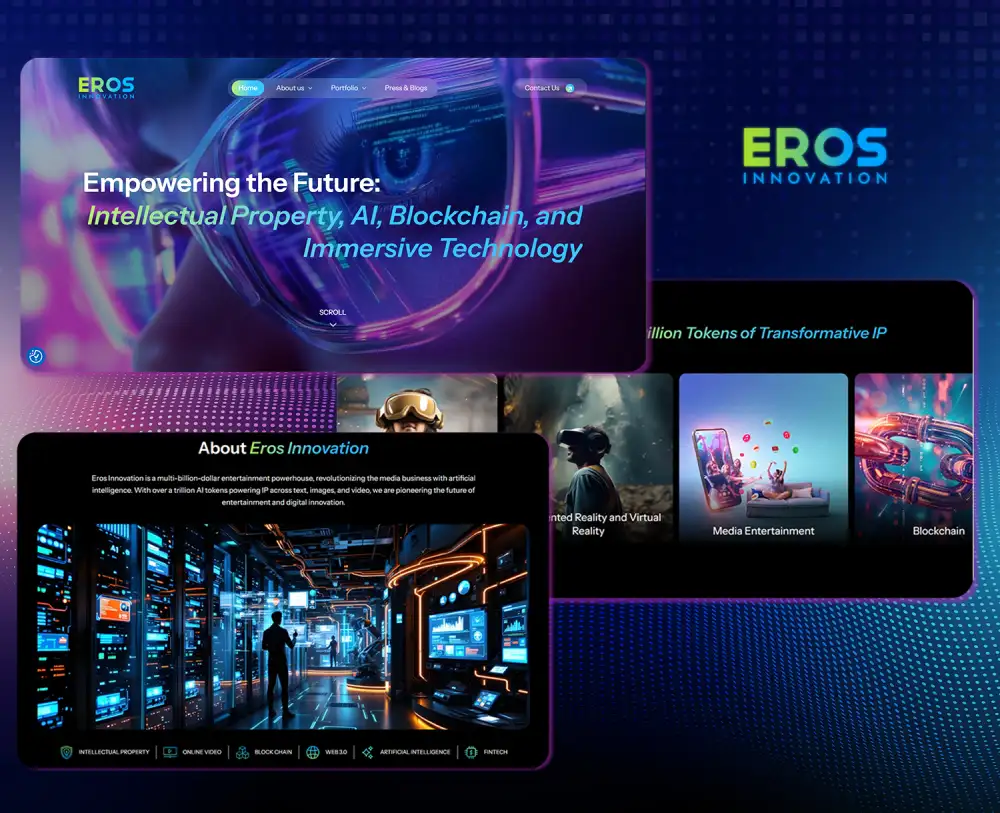 EROS website portfolio
