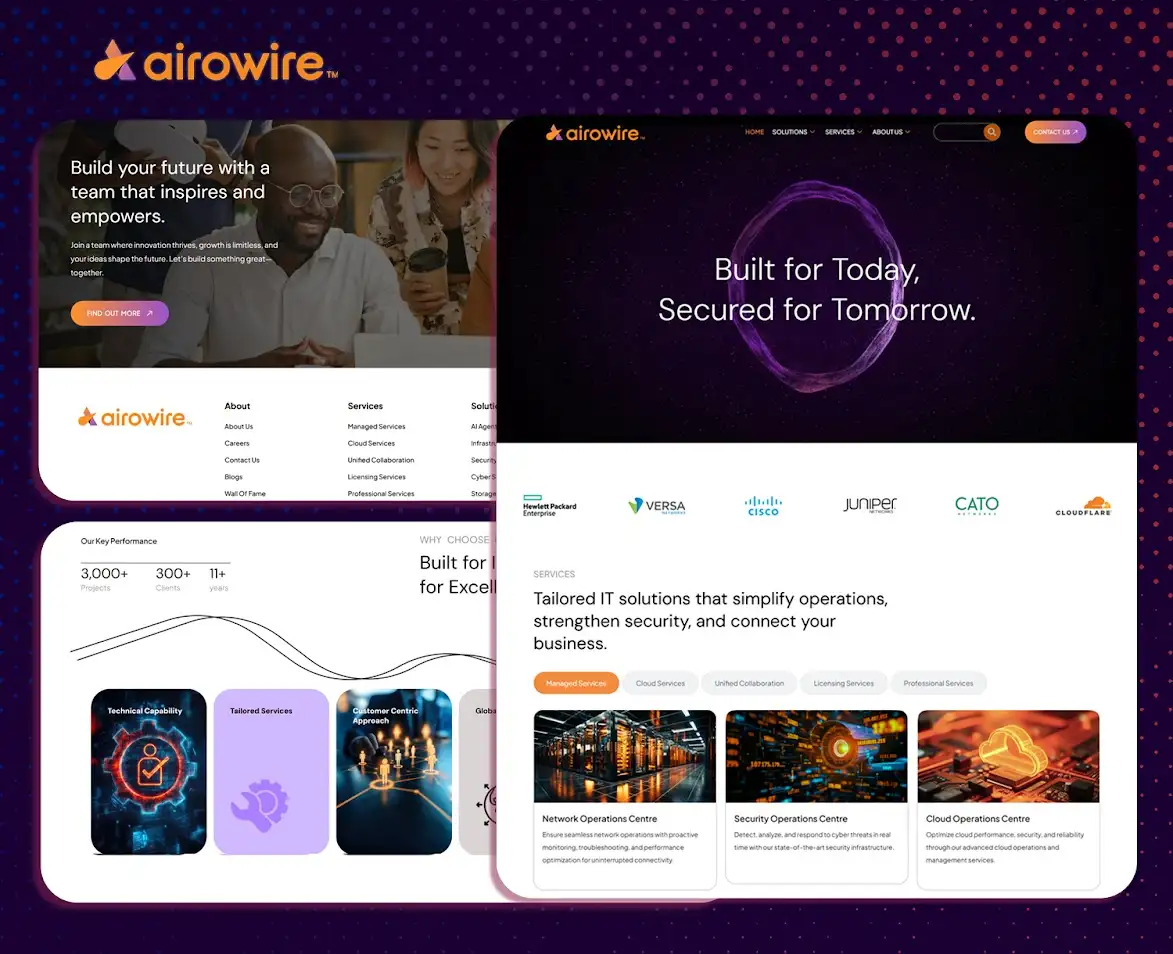 Airowire website portfolio